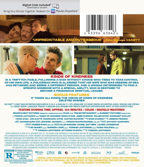 Kinds of Kindness w/SLIP - New Blu - Ray