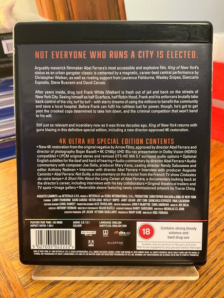King of New York (4K UHD, Region Free) USED