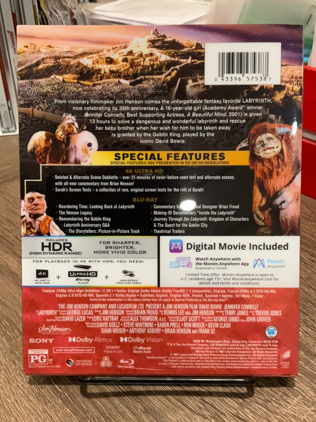 Labyrinth 35th Anniversary Digibook 4K UHD USED