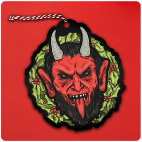 Large Krampus Wreath Christmas Tree Ornament Set of 3