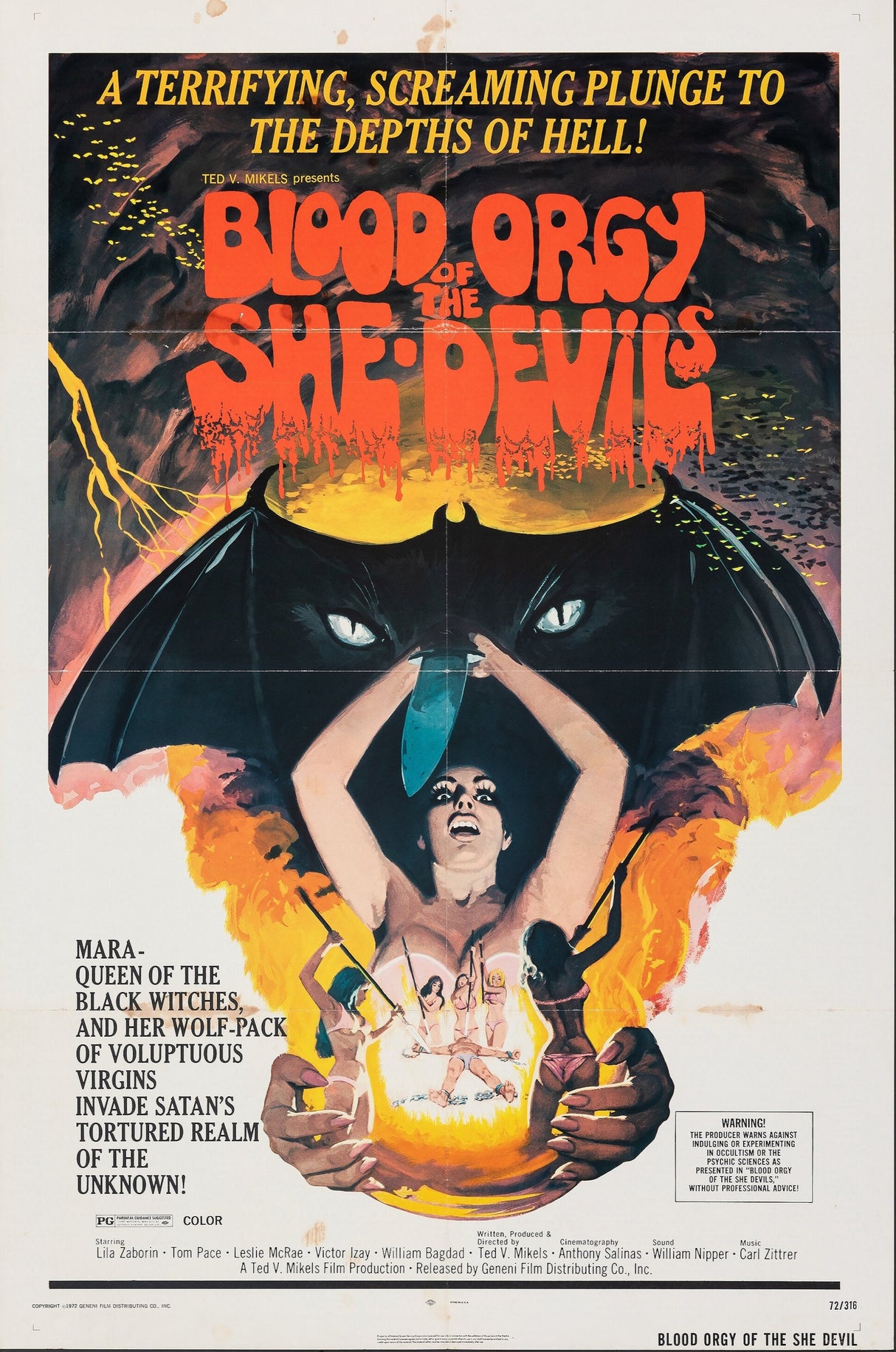 Blood Orgy of the She Devils Poster 11x17