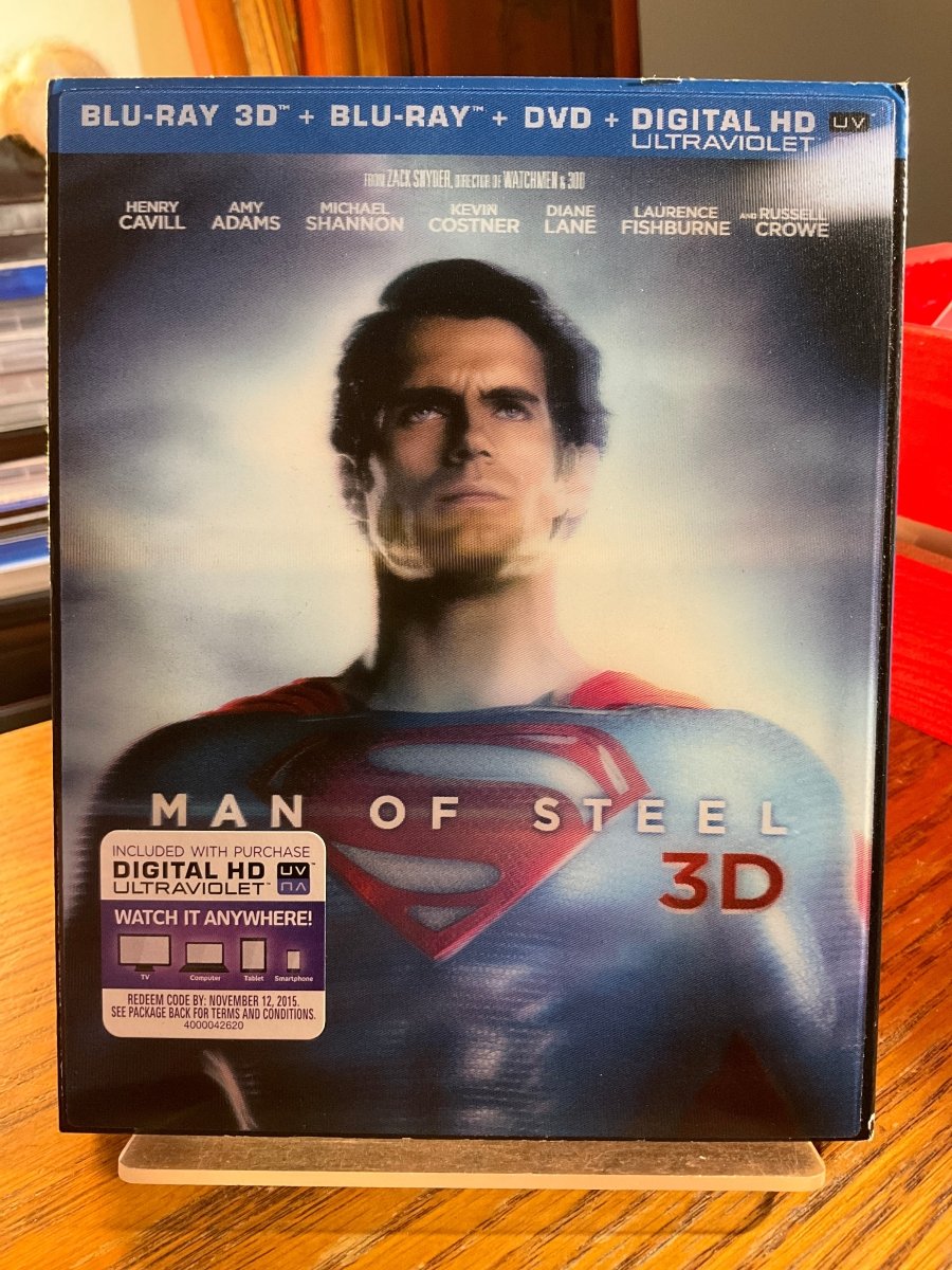 Man of Steel (3D Blu-ray + Blu-Ray) w/LENTICULAR SLIP USED