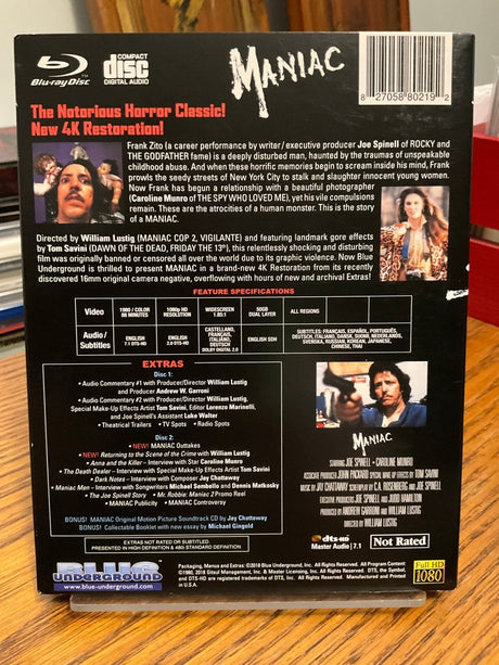 Maniac (1980) w/LENTICULAR SLIP USED