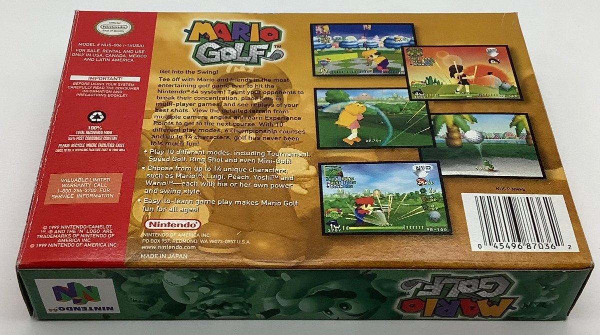 Mario Golf Nintendo 64 USED - Video Games - Nintendo 64