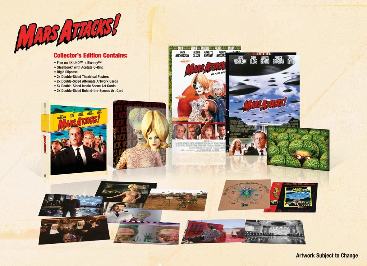 Mars Attacks (4K UHD, Limited Collector's Edition Steelbook, Region Free)