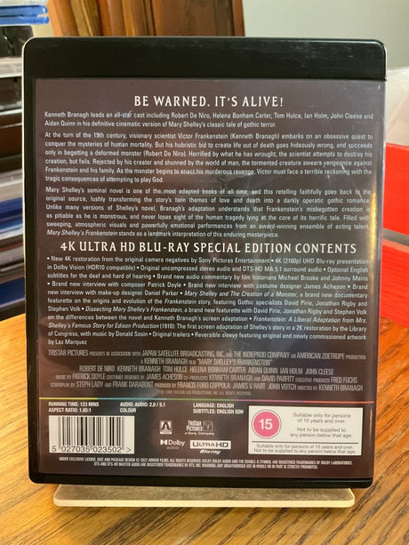 Mary Shelley's Frankenstein (4K UHD) w/BOOKLET USED - Used 4K UHD