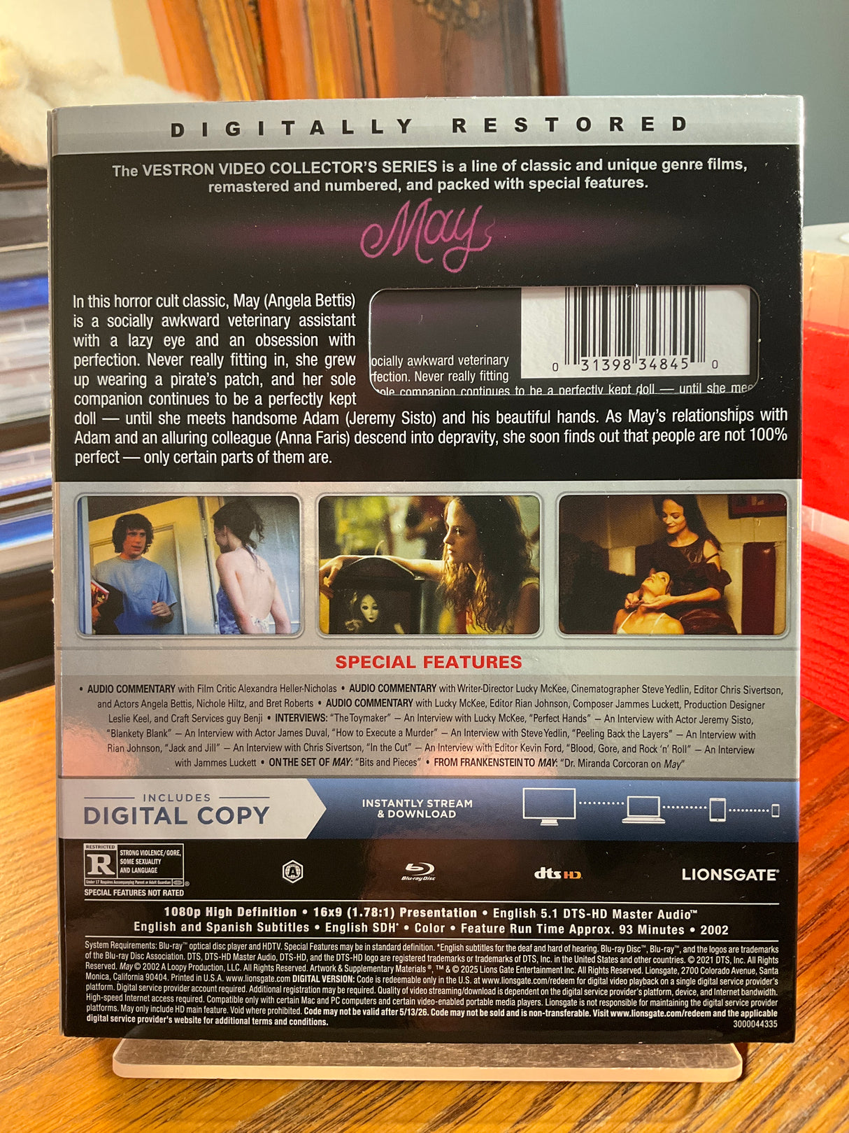 May (Vestron Collector's Series) w/SLIP USED