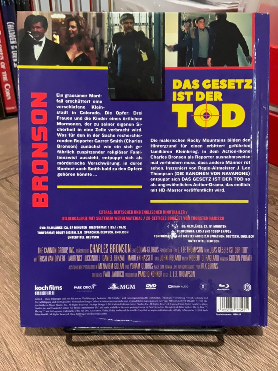 Messenger of Death AKA DAS GESETS IST DER TOD GERMAN IMPORT (REGION B ) MEDIABOOK USED