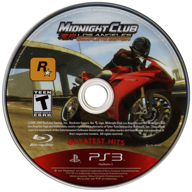 Midnight Club Los Angeles [Complete Edition] Playstation 3 LOOSE - Video Games - Playstation 3
