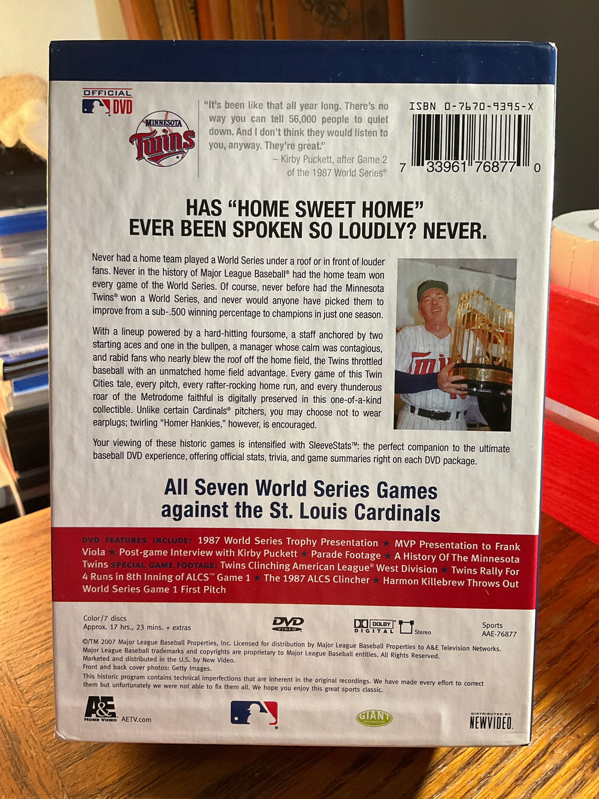 Minnesota Twins 1987 World Series Collector's Edition (DVD) USED