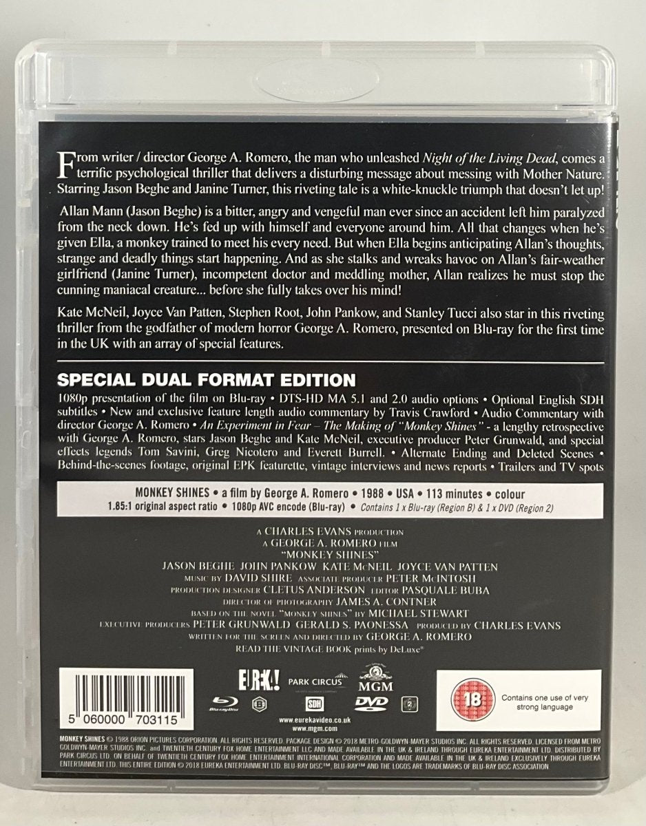 Monkey Shines (Limited Edition, Region B) w/SLIP USED