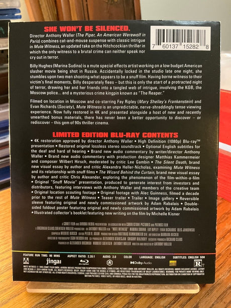 Mute Witness (Blu-Ray, Limited Edition) w/SLIP USED