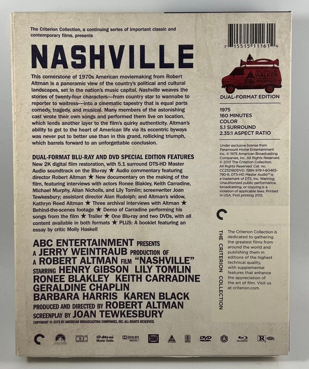 Nashville (Blu-ray/DVD, Digibook, Special Editon) (#683) USED - Used DVD