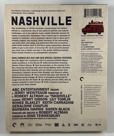 Nashville (Blu-ray/DVD, Digibook, Special Editon) (#683) USED - Used DVD