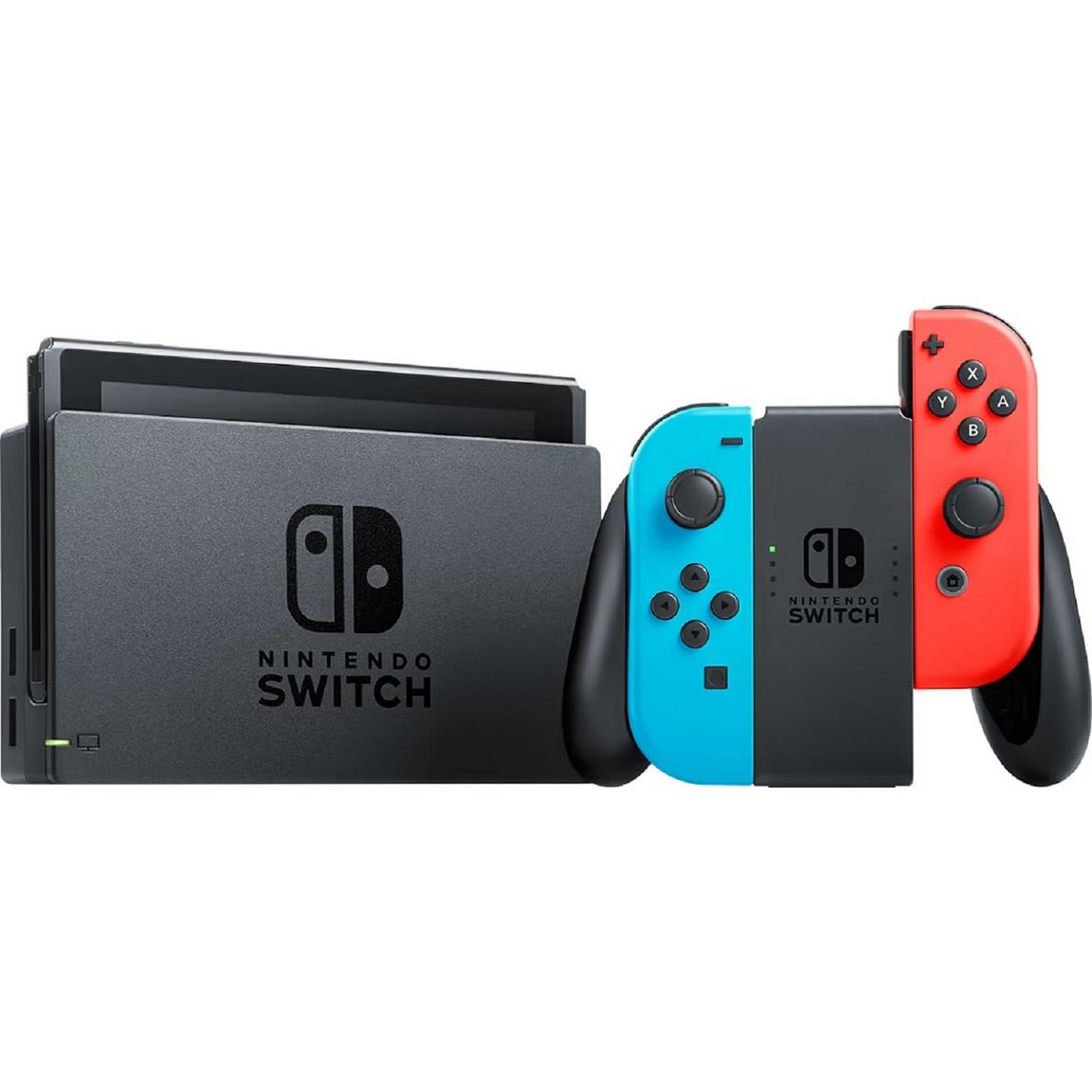 Nintendo Switch Console (Version 2) - Neon Blue & Neon Red Joy - Con LOOSE (Slightly Damaged) - Video Games - Nintendo Switch