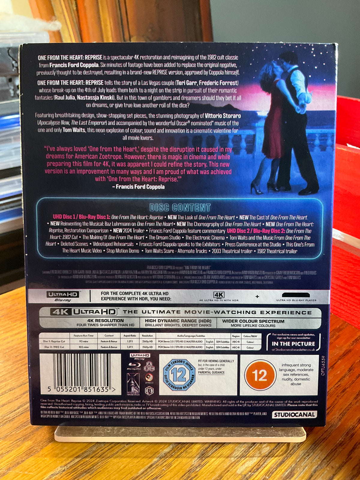 One From The Heart - Reprise (4K UHD, Region Free/B) w/SLIP USED