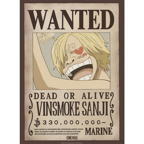 One Piece Wanted - Sanji Poster PICKUP ONLY