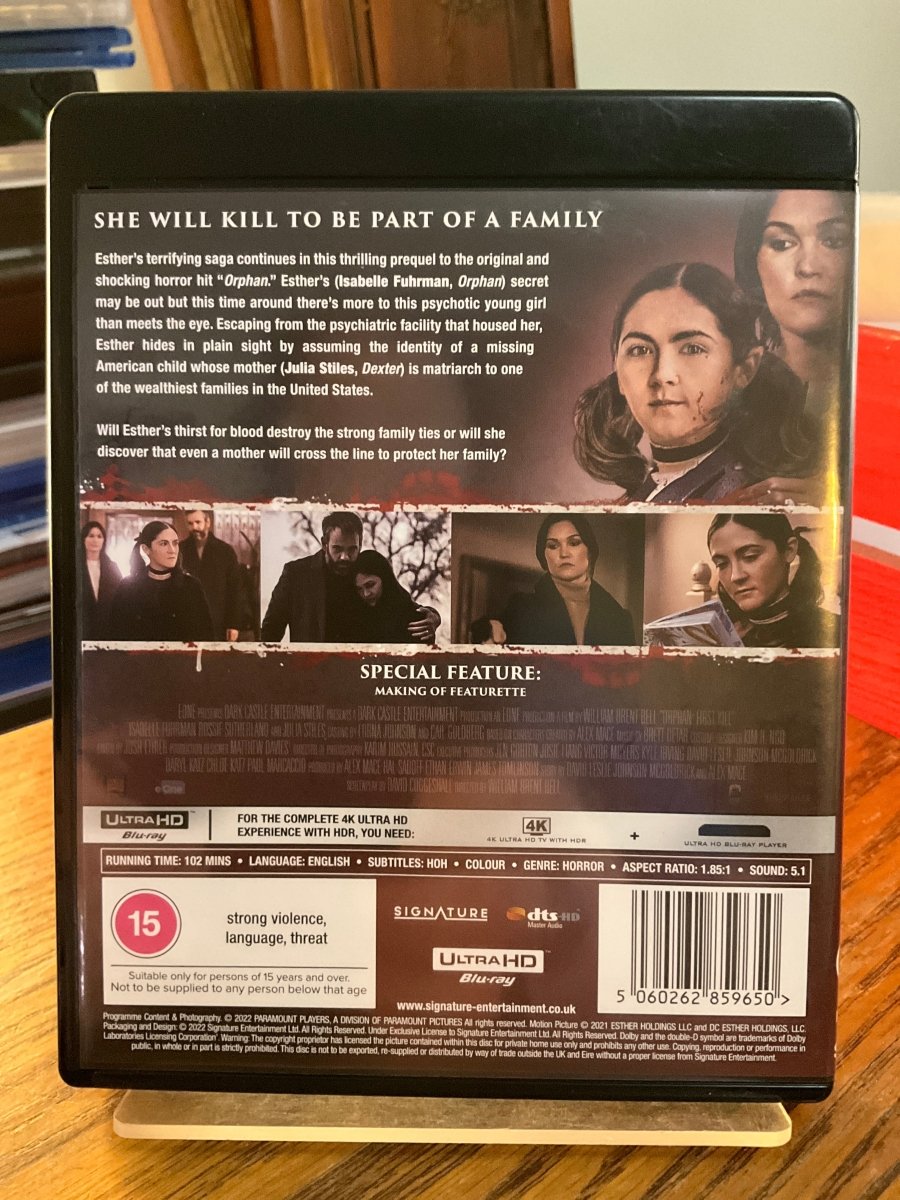 Orphan: First Kill (4K UHD, Region Free) USED