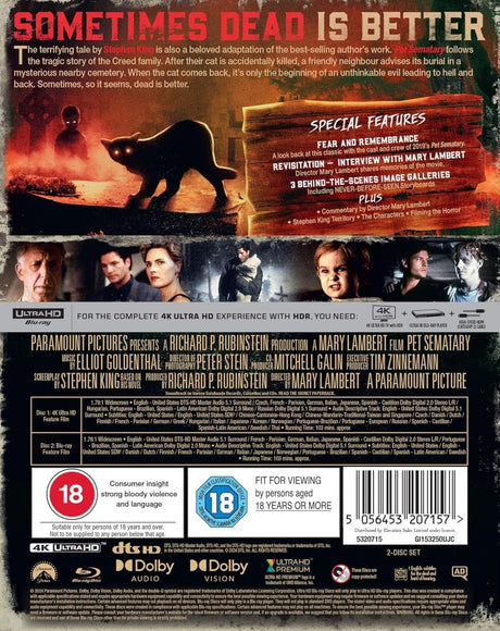 Pet Sematary (UK 4K UHD, Limited 35th Anniversary Collector's Edition, Region Free/B) *one per customer