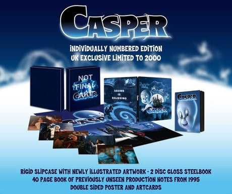 PRE - ORDER - Casper (4K UHD, UK Limited Collector's Edition Steelbook, Region Free/B) - New 4K UHD