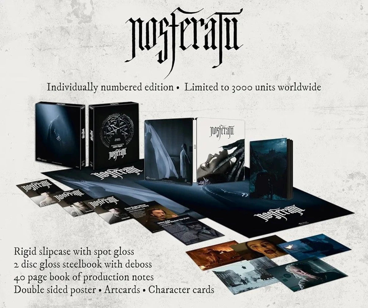 PRE - ORDER - Nosferatu (2024) (4K UHD, UK Ultimate Collector's Edition Steelbook, Region Free/B) *one per customer - New 4K UHD