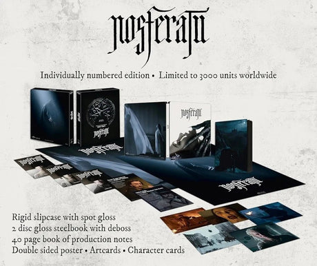 PRE - ORDER - Nosferatu (2024) (4K UHD, UK Ultimate Collector's Edition Steelbook, Region Free/B) *one per customer - New 4K UHD