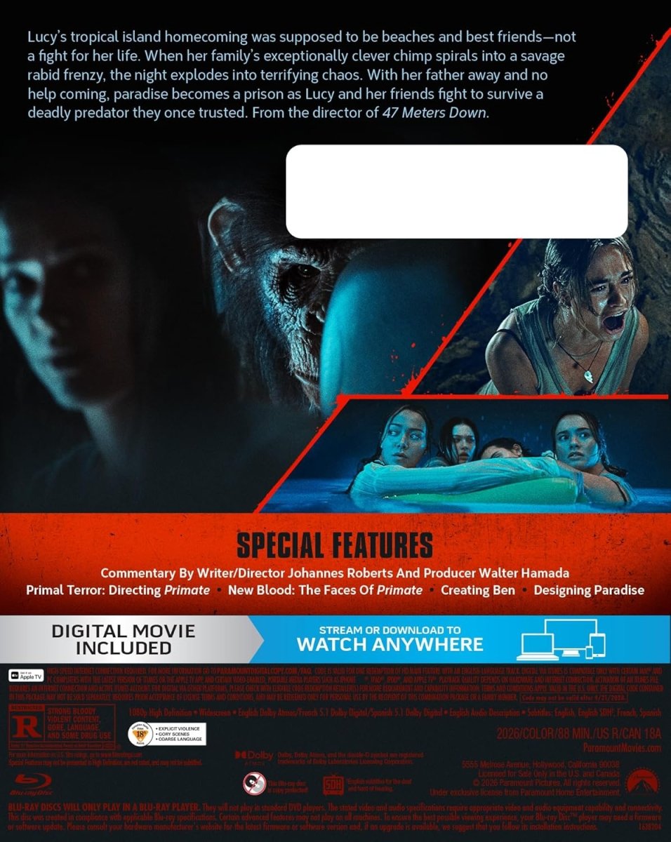 Primate - New Blu - Ray