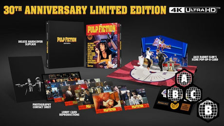Pulp Fiction (UK 4K UHD, 30th Anniversary Limited Collector's Edition, Region Free/B) - New 4K UHD