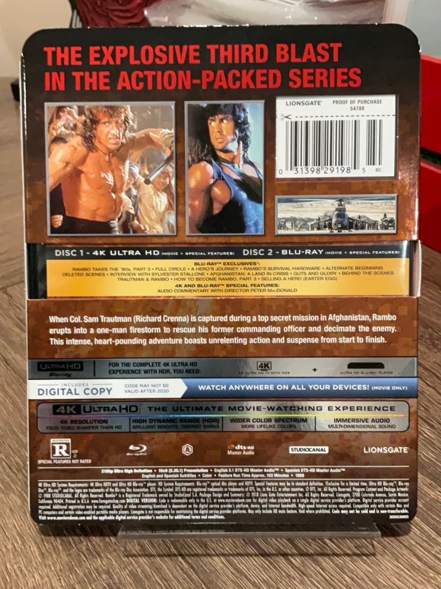 RAMBO III 4K UHD w/SLIP USED
