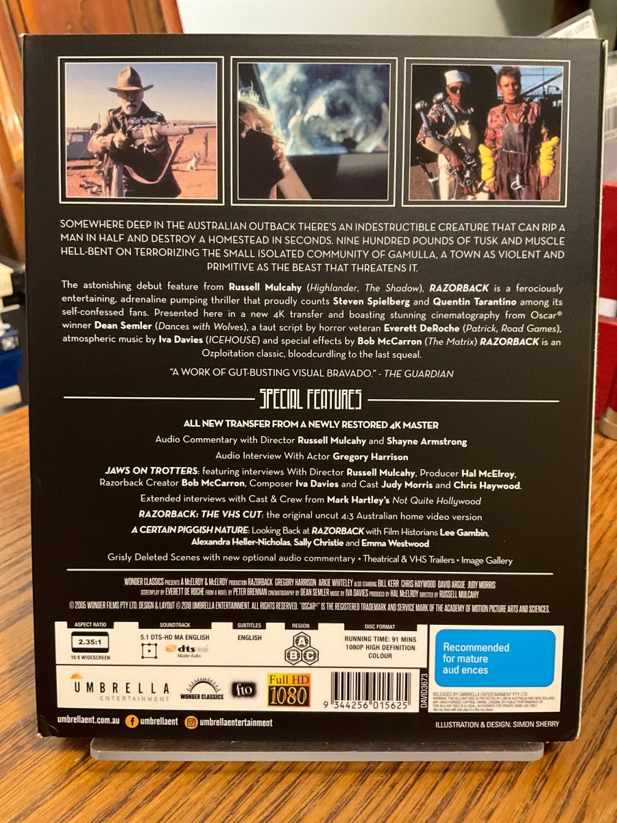 RAZORBACK (1984) (REGION FREE) W/SLIP USED