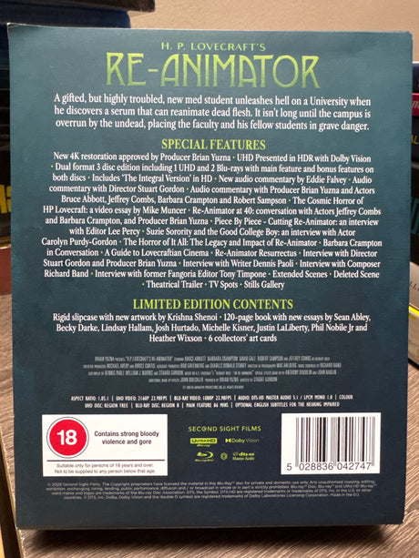 Re-Animator (4K UHD, Limited Edition, Region Free/B) USED