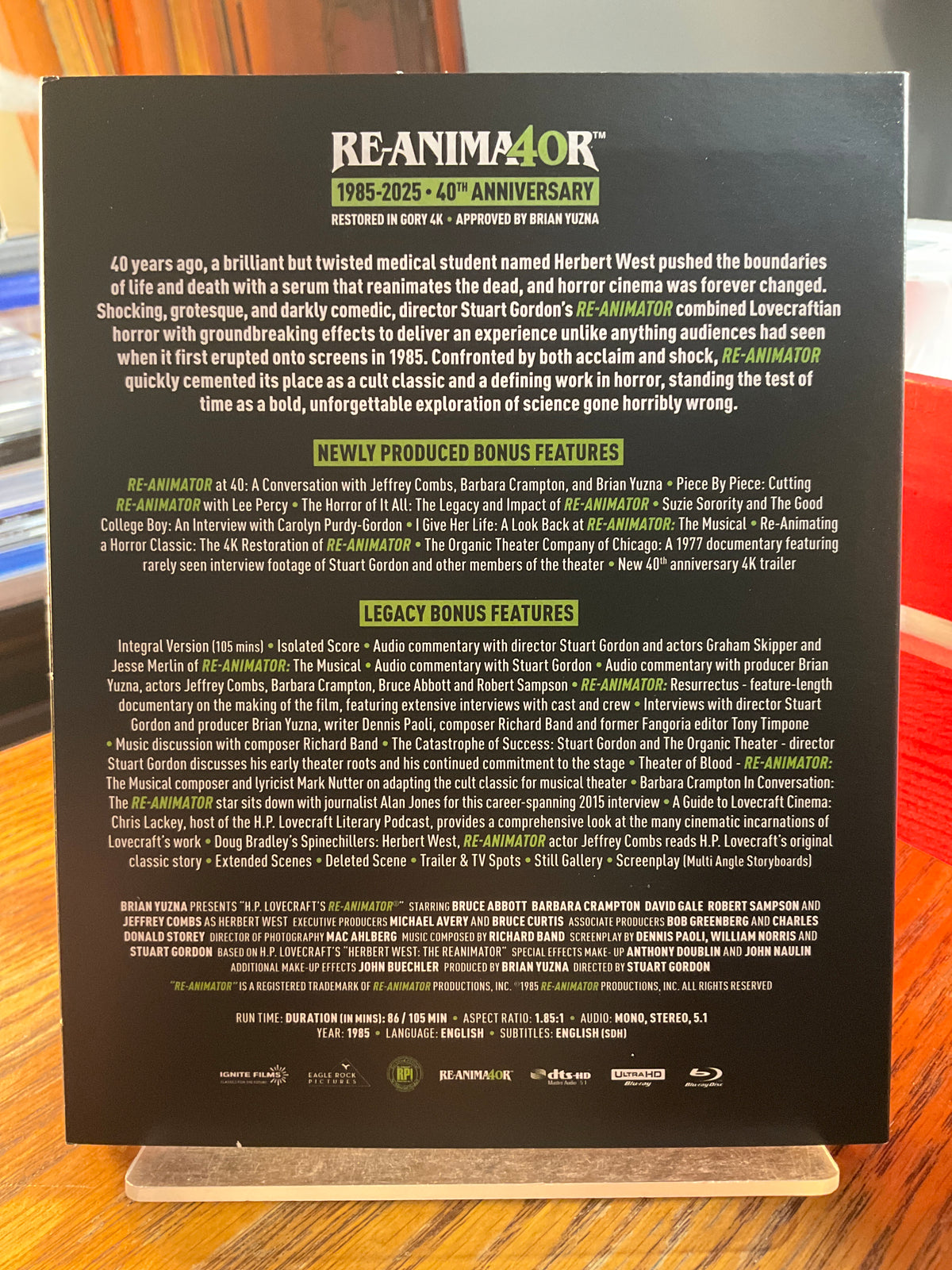 Re-Animator (4K UHD) w/SLIP USED