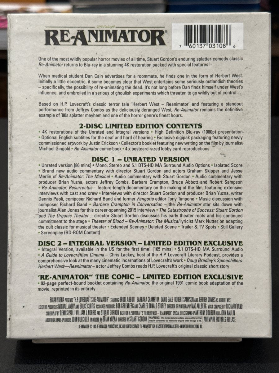 Re - Animator (Limited Edition) USED - Used Blu - Ray