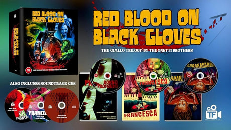 Red Blood on Black Gloves: The Giallo Trilogy by The Onetti Brothers (Limited Edition, Region Free) - New Blu - Ray