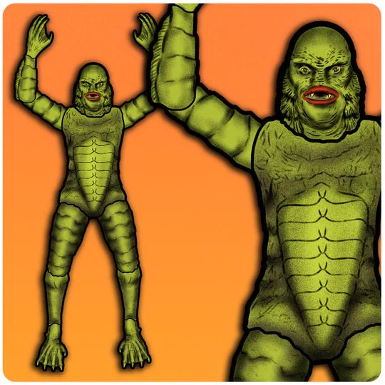 Retro Inspired Halloween Jointed Gill - Man Creature Monster Decoration - Posters/Stickers/Art