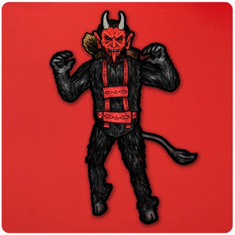 Retro Inspired Krampus Christmas Jointed Cutout Decoration - Posters/Stickers/Art