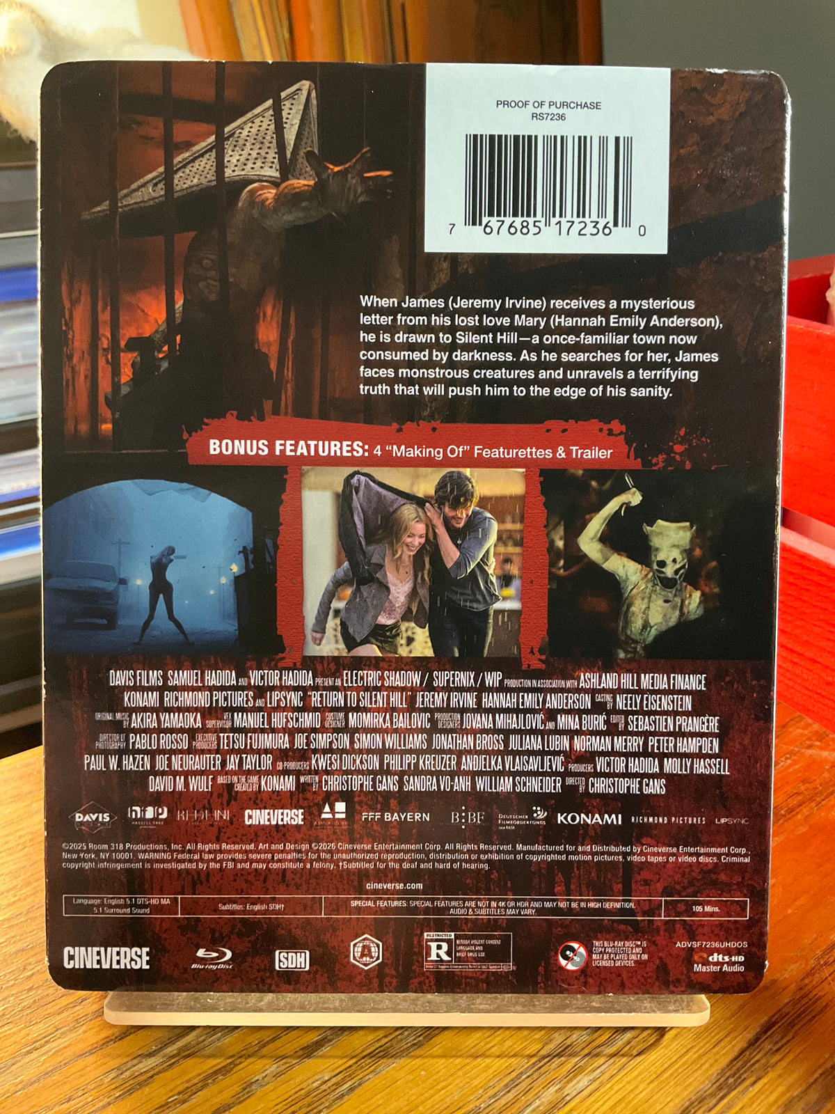 Return to Silent Hill Collector's Edition (4K UHD) STEELBOOK w/SLIP USED