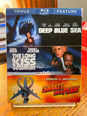 Samuel L. Jackson Triple Feature: (The Long Kiss Goodnight / Deep Blue Sea / Snakes on a Plane) w/SLIP USED