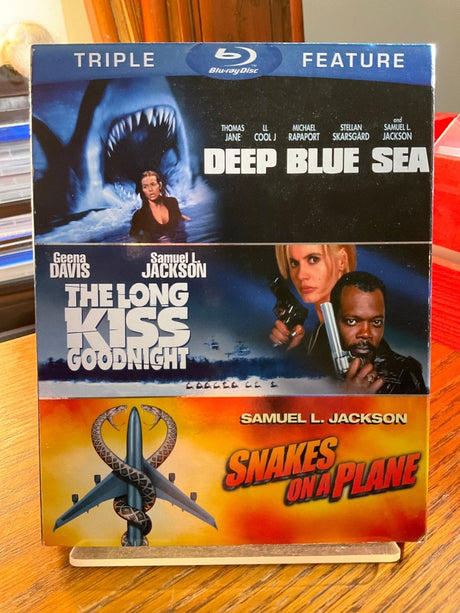 Samuel L. Jackson Triple Feature: (The Long Kiss Goodnight / Deep Blue Sea / Snakes on a Plane) w/SLIP USED