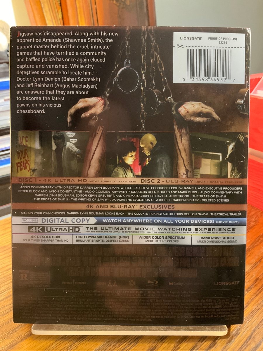 Saw 3 (4K UHD) STEELBOOK w/SLIP USED