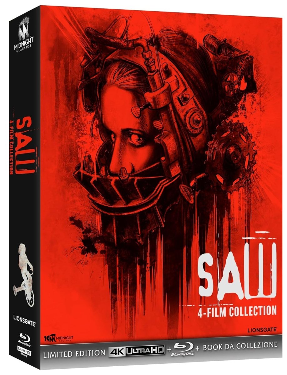 Saw 4-Film Collection (4K UHD/Blu-ray, Midnight Factory Limited Edition, Region Free/B)