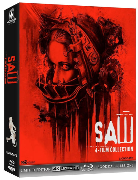 Saw 4-Film Collection (4K UHD/Blu-ray, Midnight Factory Limited Edition, Region Free/B)