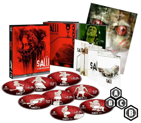 Saw 4-Film Collection (4K UHD/Blu-ray, Midnight Factory Limited Edition, Region Free/B)