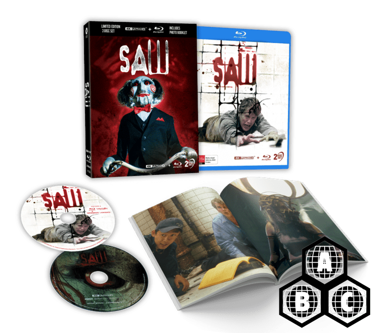 Saw (Via Vision, 4K UHD/Blu-Ray, Limited Edition w/Lenticular Hardcase, Region Free)
