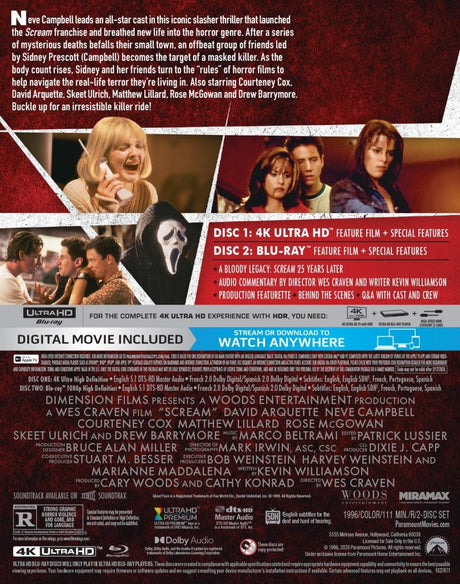 Scream (4K UHD, Limited Edition Reissue, Steelbook)