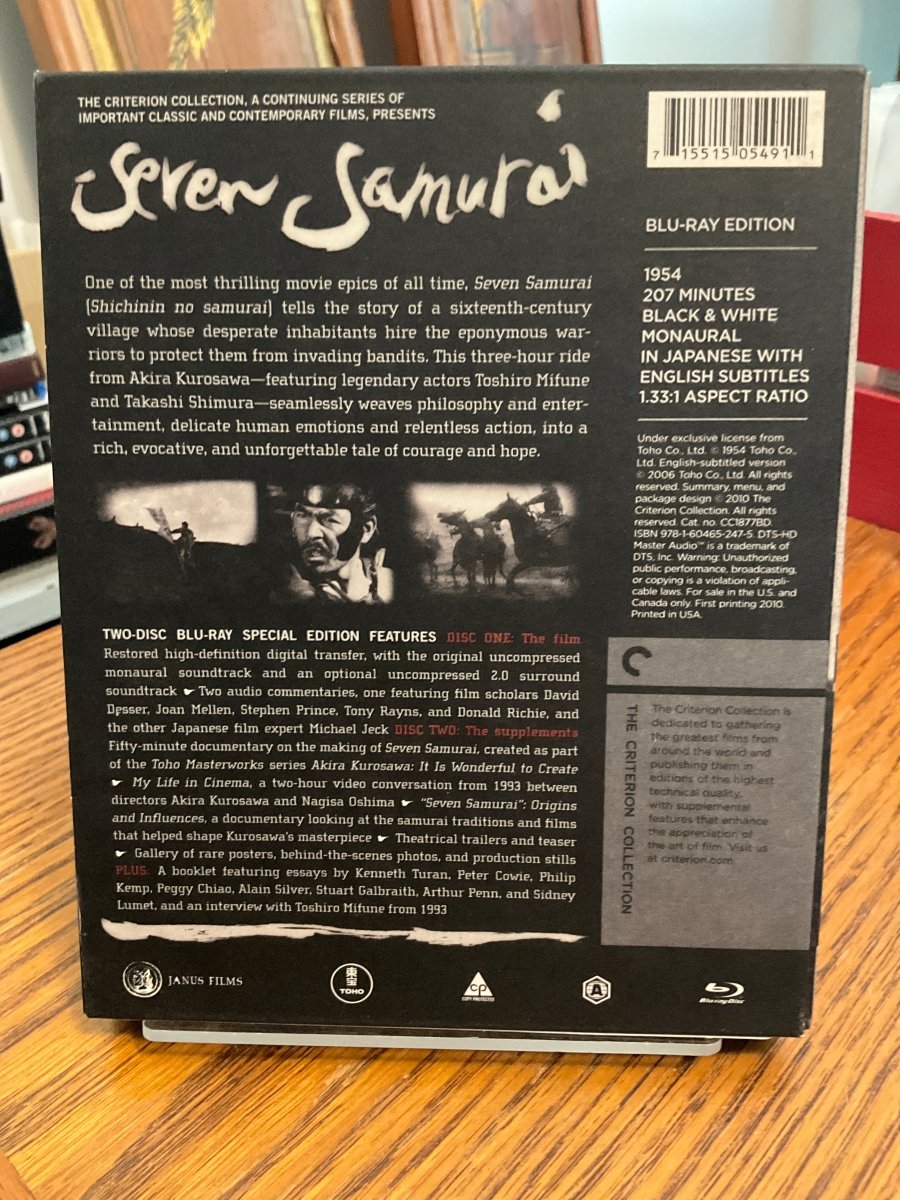 Seven Samurai (2) w/SLIPCASE USED - Used Blu-Ray