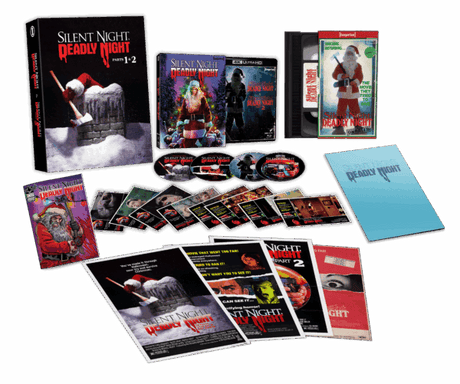 Silent Night, Deadly Night: Parts 1 + 2 (4K UHD / Blu-ray / VHS, Limited Edition, Region Free/NTSC) *See note