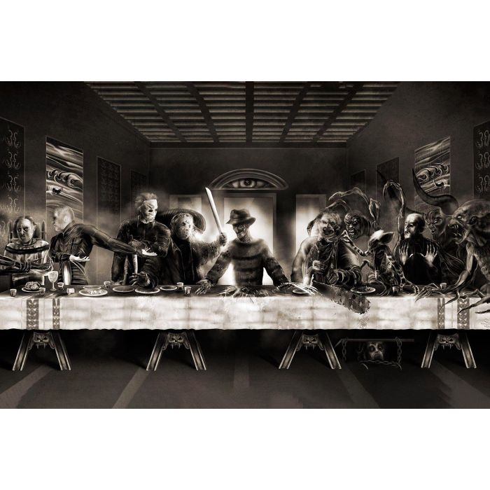 Slashers Supper - Black and White Poster PICKUP ONLY