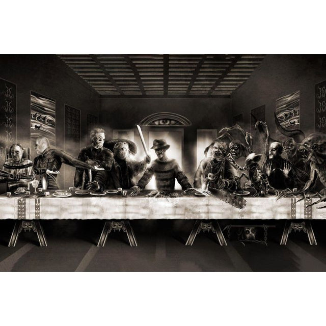 Slashers Supper - Black and White Poster PICKUP ONLY