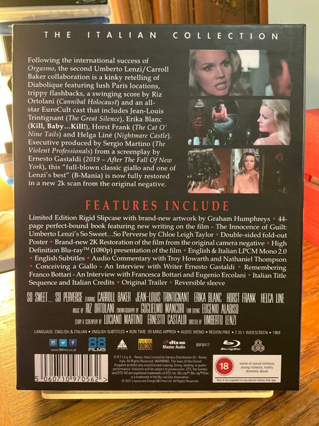 So Sweet So Perverse (Limited Deluxe Collectors Edition with Slipcase, Poster + Booklet, Region Free) USED - Used Blu - Ray